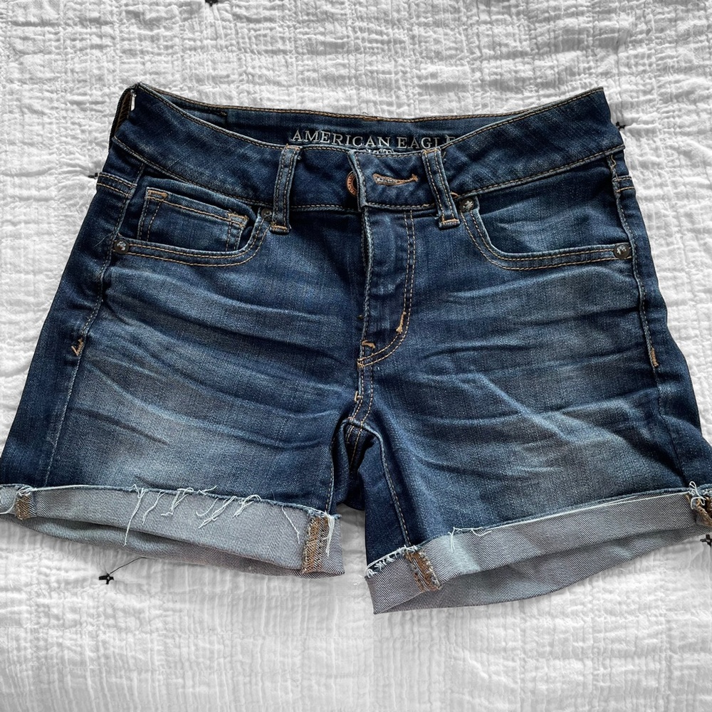American Eagle Dark Wash Denim Short